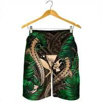 Hawaii Shark Polynesian Tropical Men's Shorts - Gold - AH - Polynesian Pride