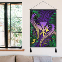 Hawaii Shark Polynesian Tropical Hanging Poster - Purple - AH - Polynesian Pride