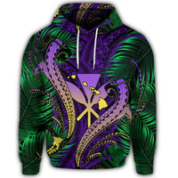 Hawaiian Shark Polynesian Tropical Hoodie Purple - Polynesian Pride