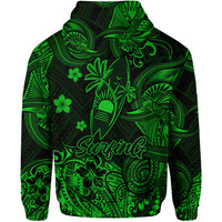 Hawaii Surfing Polynesian Zip Hoodie Unique Style Green LT8 - Polynesian Pride