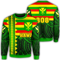 Hawaii - Hawaiian Kanaka Maoli Sweatshirt - Speaka Style - AH Unisex Green - Polynesian Pride