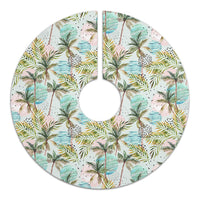 Hawaii Tropical Watercolor Palm Tree Leaf Tree Skirt - Polynesian Pride