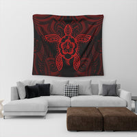 Hawaii Turtle Fixed Red Tapestry AH - Polynesian Pride