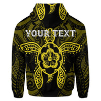 Custom Hawaii Turtle Fixed Yellow Hoodie - Polynesian Pride
