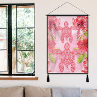 Hawaii Turtle Hibiscus Hanging Poster - Pink Style - AH - Polynesian Pride