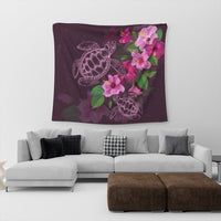 Hawaii Turtle Hibiscus Pink Simple Tapestry - AH - Polynesian Pride