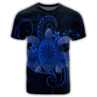Hawaii Turtle Hibiscus Polynesian T Shirt Full Style Blue - Polynesian Pride