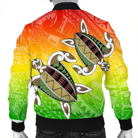 Hawaii Turtle Kanaka Maoli Bomber Jacket - AH - Polynesian Pride