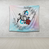 Hawaii Turtle Lollipop Plumeria Tapestry - AH - Polynesian Pride