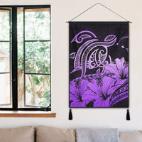 Hawaii Turtle Map Polynesian Hanging Poster Safety Violet 2 - AH - Polynesian Pride