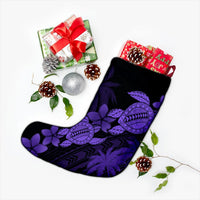 Hawaii Turtle Plumeria Coconut Tree Polynesian Christmas Stocking - Purple - AH - Polynesian Pride