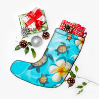 Hawaii Turtle Plumeria Ocean Christmas Stocking - AH - Polynesian Pride