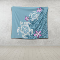 Hawaii Turtle Plumeria Polynesian Simple Tapestry - AH - Polynesian Pride