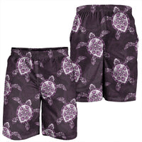 Hawaii Turtle Plumeria Violet Men's Shorts - AH - Polynesian Pride