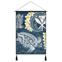Hawaii Turtle Plumerian Polynesian Hanging Poster - Sease Style - AH Hanging Poster Cotton And Linen - Polynesian Pride