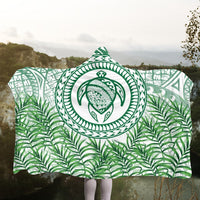 Hawaii Turtle Polyneian Palm Tree Leaf Hooded Blanket - AH - Polynesian Pride