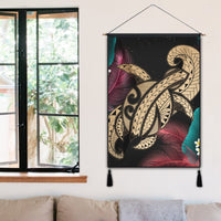Hawaii Turtle Polynesian Tropical Hanging Poster - Ghia Style Gold - AH - Polynesian Pride