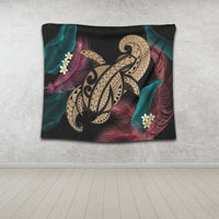Hawaii Turtle Polynesian Tropical Tapestry - Ghia Style Gold - AH - Polynesian Pride