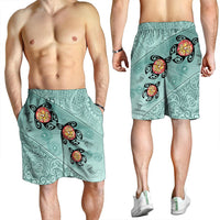 Hawaii Turtle Swimming Tribal Polynesian Men's Shorts - AH - Min Style - Polynesian Pride