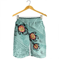 Hawaii Turtle Swimming Tribal Polynesian Men's Shorts - AH - Min Style - Polynesian Pride