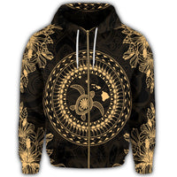Hawaii Turtle Tradition Zip Hoodie - Polynesian Pride