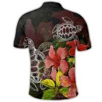 Hawaii Turtle Tree Hibiscus Polo Shirt - Polynesian Pride