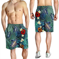 Hawaii Turtle Tropical Art Men's Shorts - Hela Style - AH - Polynesian Pride