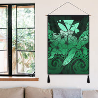 Hawaii Turtle Wave Polynesian Hanging Poster - Hey Style Green Pastel - AH - Polynesian Pride