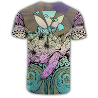 Hawaii Turtle Wave Polynesian T Shirt Hey Style Yellow - Polynesian Pride