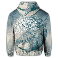 Hawaiian Wave Kanaka Turtle Hoodie - Polynesian Pride