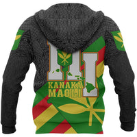 Hawaii Kanaka Flag Zip up Hoodie Pride Style - Polynesian Pride