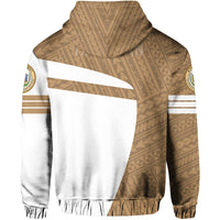 Hawaii Polynesian Sport Zipper Hoodie Gold Premium Style - Polynesian Pride