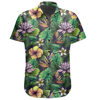 Hawaiian Shirt - Hibiscus And Plumeria Green Shirt - Polynesian Pride