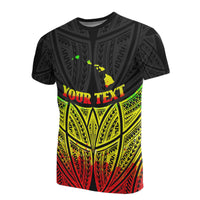 Hawaii Polynesian Custom T Shirt Reggae Pride Map and Seal Unisex Reggae - Polynesian Pride