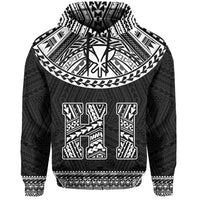 Hawaii Kanaka Polynesian Hoodie Divinity White - Polynesian Pride