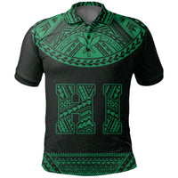 Hawaii Kanaka Polynesian Polo Shirt Divinity Green - Polynesian Pride