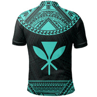 Hawaii Kanaka Polynesian Polo Shirt Divinity Turquoise - Polynesian Pride