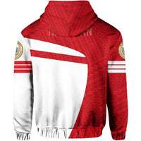 Hawaii Polynesian Sport Zipper Hoodie Red Premium Style - Polynesian Pride