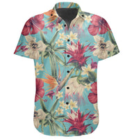 Hawaiian Shirt - Seamless Floral Pattern With Tropical Hibiscus, Watercolor Shirt - Polynesian Pride