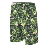 Hawaii Summer Plumerias Flowers Palm Tree Monstera Board Shorts - Polynesian Pride