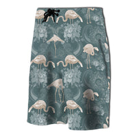 Hawaii Tropical Flamingos And Tropical Plants Board Shorts - Polynesian Pride
