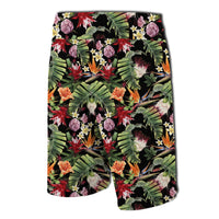 Hawaii Tropical Flowers Watercolor Board Shorts - Polynesian Pride