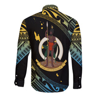 Vanuatu Proud To Be A Ni-Van - Polynesian Pattern Long Sleeves Button Shirt - Sanma Province LT7 - Polynesian Pride