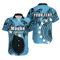 (Custom Personalised)Cook Islands Hawaiian Shirt Mauke LT6 Unisex Blue - Polynesian Pride