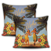 Hawaiian Aloha Hula Girl Hibiscus Polynesian Pillow Covers - AH - Polynesian Pride