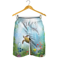 Hawaiian Animal In The Ocean Polynesian Men's Shorts - AH - Polynesian Pride