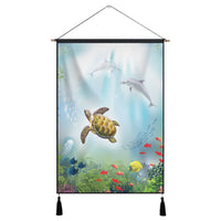 Hawaiian Animal In The Ocean Polynesian Hanging Poster - AH Hanging Poster Cotton And Linen - Polynesian Pride