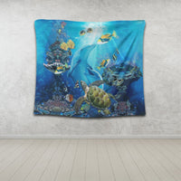 Hawaiian Animal Ocean Tapestry - AH - Polynesian Pride