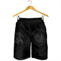 Hawaiian Coat Of Arms Turtle Polynesian Men's Shorts Gray AH - Polynesian Pride