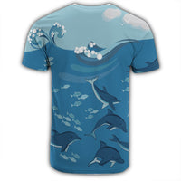 Hawaiian Dolphins Polynesian T Shirt - Polynesian Pride